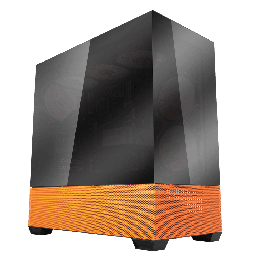 Mirror glass side panel for a premium look